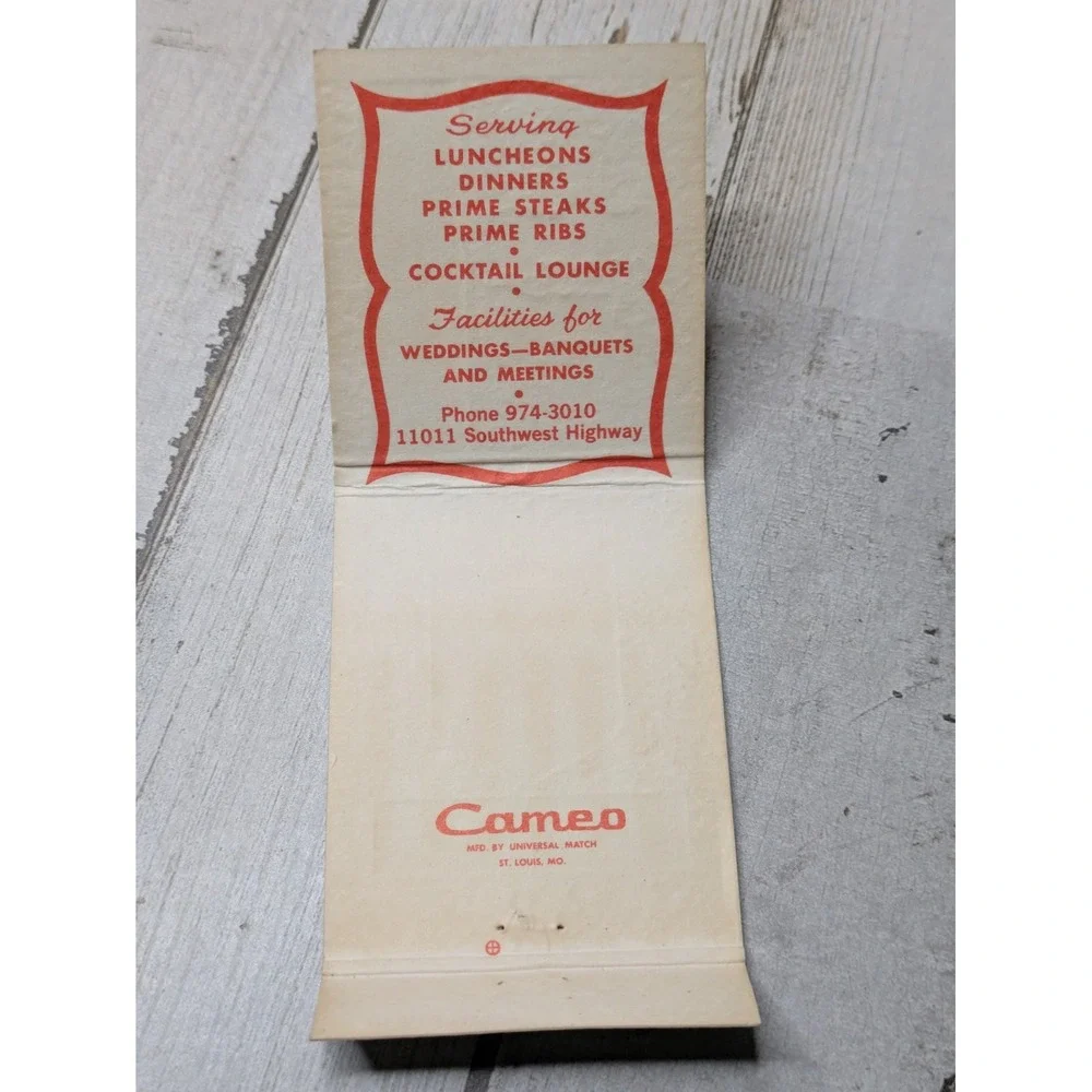 Vintage Matchbook‎ Cover Four Eagles Restaurant Cocktail Lounge Palos Hills